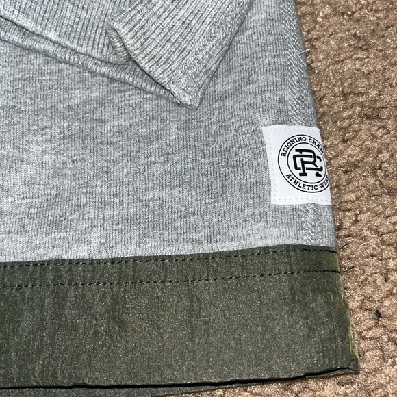 Reigning Champ Nylon Patch Popover Hoody Hoodie Gray Large - Picture 8 of 9